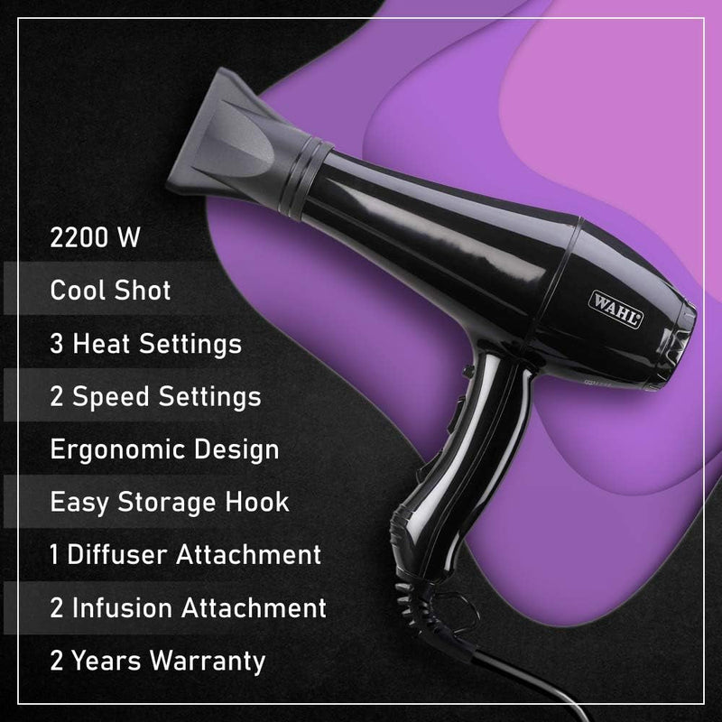 Super Hair Dryer Professional Styling , Black