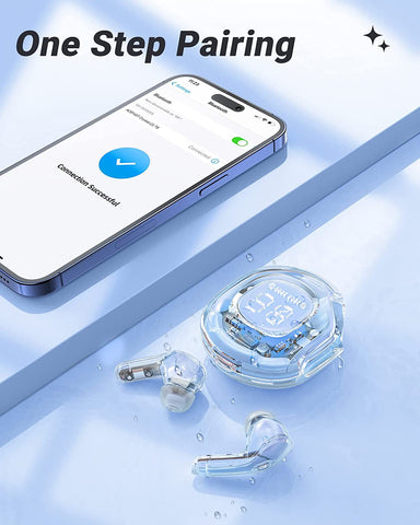 TrendAven™  Transparent Earbuds